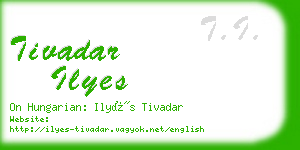 tivadar ilyes business card